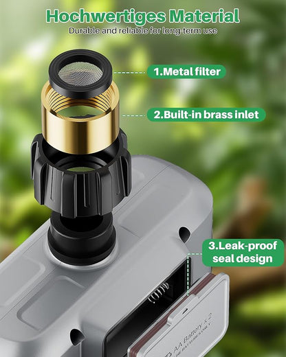 WiFi Water Timer 3 Outlet for Garden Hose, Smart Sprinkler Controller with 984ft RF Range, Smart Lawn Watering System Irrigation Timer, APP/Voice Control, Rain Delay, Manual Irrigation