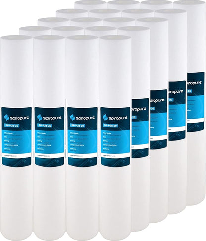 SpiroPure 20x2.5 25 Micron Sediment Water Filter P25-20 155226-43 (20 Pack)