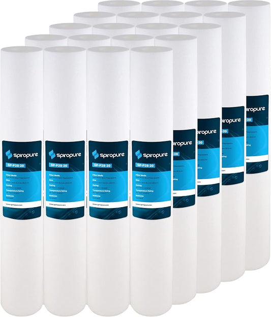 SpiroPure 20x2.5 25 Micron Sediment Water Filter P25-20 155226-43 (20 Pack)