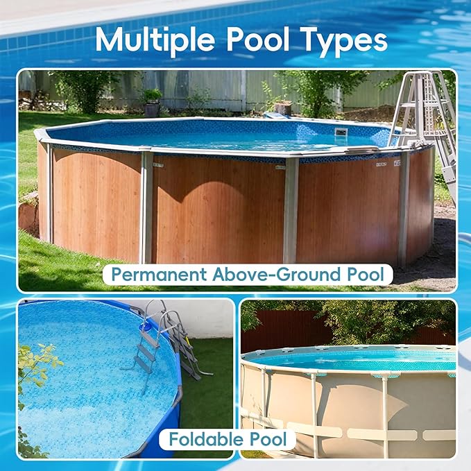 Saltwater Chlorinator System for Above Ground Pools up to 10,000 Gallons,Test Strip Included,Self-Cleaning Saltwater Pool Chlorinator Generator