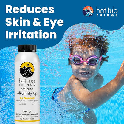 Hot Tub Things pH Up & Alkalinity Increaser for Hot Tub, Pool & Spa – pH Plus & Alkaline Up, Alkalinity Booster, Maintain Balance Water Quality & Prevent Corrosion – Spa pH Increaser – 1 Pound