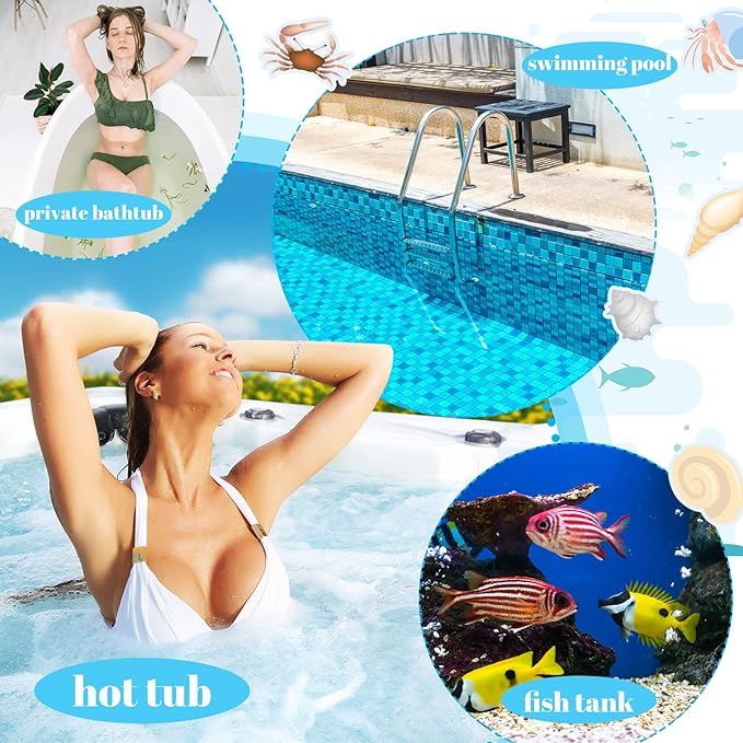 Zubebe Pool Filter Media Balls Fiber Filter Media for Swimming Pool Sand Filters and Bath Center Bathtubs Spas Aquarium and Grime Cleaning Scum (7.7 lbs, White)