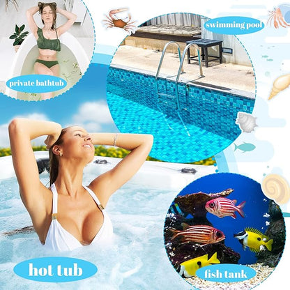 Zubebe Pool Filter Media Balls Fiber Filter Media for Swimming Pool Sand Filters and Bath Center Bathtubs Spas Aquarium and Grime Cleaning Scum (7.7 lbs, White)