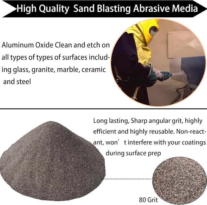 6 LBS #100 Aluminum Oxide Medium to Fine Sand Blasting Abrasive Media for Blasting Cabinet or Blasting Guns (6 Pounds-100 Grits)