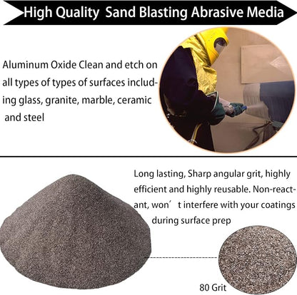 6 LBS #100 Aluminum Oxide Medium to Fine Sand Blasting Abrasive Media for Blasting Cabinet or Blasting Guns (6 Pounds-100 Grits)