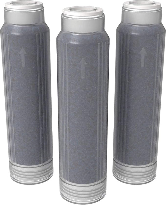AQUATICLIFE Reverse Osmosis 10-Inch Mixed-Bed Color Changing Deionization Resin Filter Cartridge for RO/DI System Units, 3-Pack