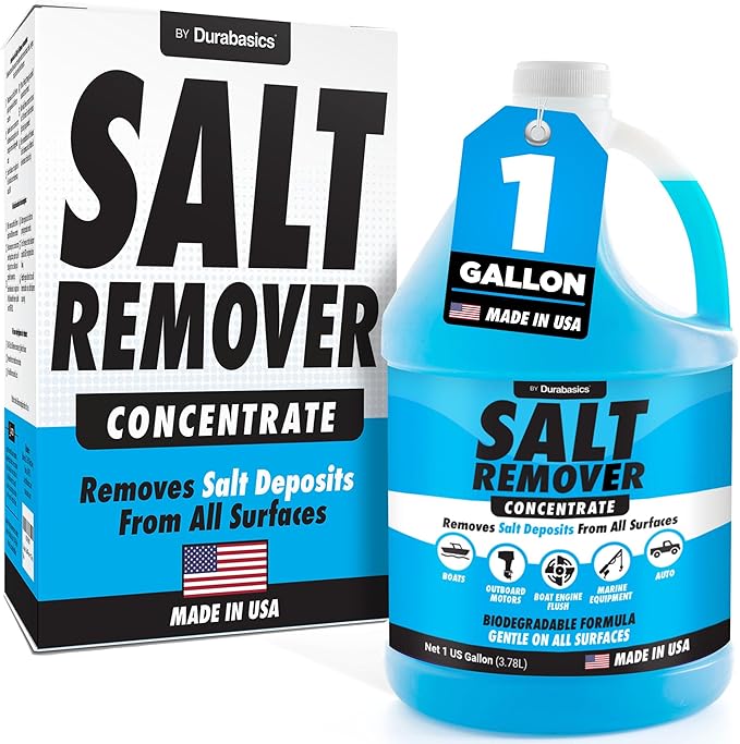 [1 Gallon] Salt Remover Concentrate - Marine Engine Flush for Boats - Perfect for Outboard Motor Flush & Washing Salt Deposits - Remove Salt Deposits for Autos