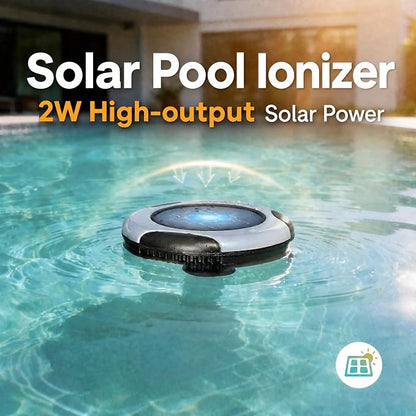 AQUASTRONG Solar Powered Pool Maintenance System with 19.9 oz Copper Anode, High-Efficiency Solar Panel for Above & Inground Swimming Pools up to 50,000 Gal, Compatible with All Pool Types