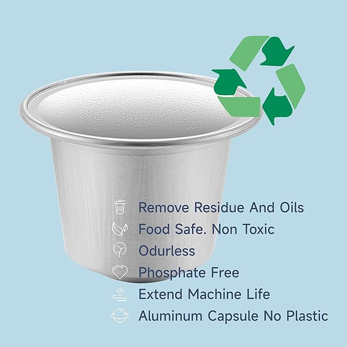 Cleaning Capsule Compatible with Nespresso Machine, 6ct Cleaning Pods for Nespresso Originaline coffee machine, Descaling solution