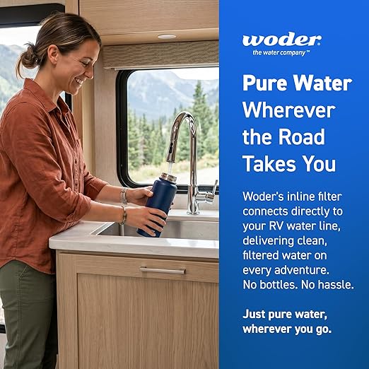 Dual Stage Inline Water Filter, Up to 95% Fluoride Removal, John Guest Fittings, Removes PFAS, Lead & Chlorine, Keeps Essential Minerals, WQA Certified, US Made