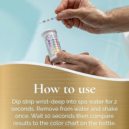 Sirona Spa Care Simply Test Strips – for Use with The Sirona Simply Chlorine-Free & Bromine-Free System for Spas & Hot Tubs, 25-Count Bottle (82120)