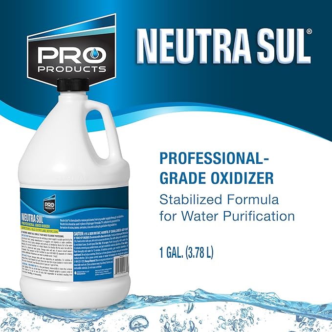 Pro Products Neutra Sul Professional Grade Oxidizer, Helps Eliminate Odor and Impurities for Water Purification, 1 Gallon Bottle