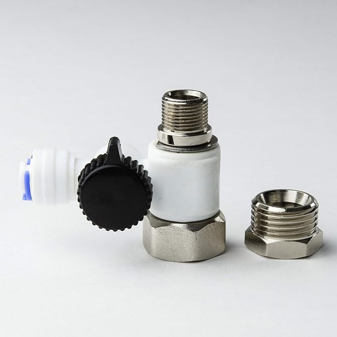 iSpring AFW43 Water Systems Feed Water Adapter, Fits 1/2" NPT and 3/8" COMP, Cold Water Supply Valve