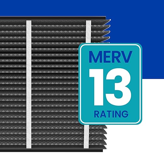 AprilAire 413CBN Replacement Filter for AprilAire Whole House Air Purifiers - MERV 13 with Carbon, Healthy Home Allergy + Odor Reduction, 16x25x4 Air Filter (Pack of 2)
