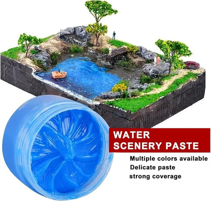 150ml Water Scenery Paster, Paint Mediums & Additives, Water Effect Paste, Suitable For Rivers, Oceans, Lakes, Static Scenes - Model For Aquariums (Dark Blue)