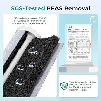 iSpring PFAS & Heavy Metals Whole House Water Filter System, SGS-Tested to Reduce 99% PFAS, 2-Stage Filtration Removes Lead, Heavy Metals, Chlorine, Sediment & Odor, 1” Inlet/Outlet Model: WGB21B-PFKS