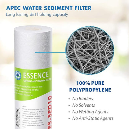 APEC Water Systems FILTER-SET-ES High Capacity Replacement Pre-Filter Set For Essence Series Reverse Osmosis Water Filter System Stage 1-3