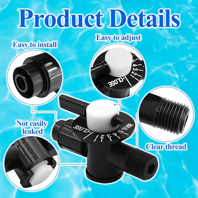 R172060 1/4 inch Control Valve with Nut Fit for Rainbow Automatic Feeder | Compatible with Rainbow Automatic Chlorine/Bromine Pool and Spa Feeder Models 300, 302, 300-19, 300-29