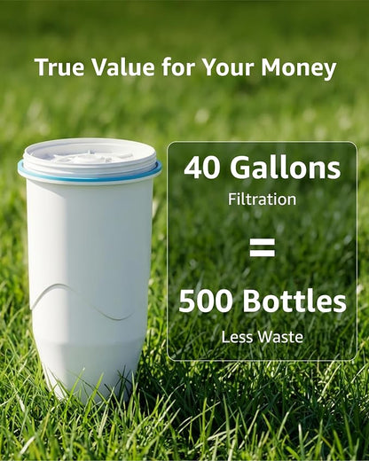 Compatible with Zero Pitchers and Dispenser, 6 Pack | 0 TDS Premium Filtration, Fit for ZR-001 ZR-004 ZP-006 ZR-017 ZS-008 Filters, reducing Lead, Chromium, and Contaminants