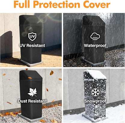 Water Softener Cover Insulated, 3 Layers Insulation Heavy Duty Protection Cover for WHES30E / WHES40E Grain Softener and 350/420 Water Softener, 16x21x48in, Black