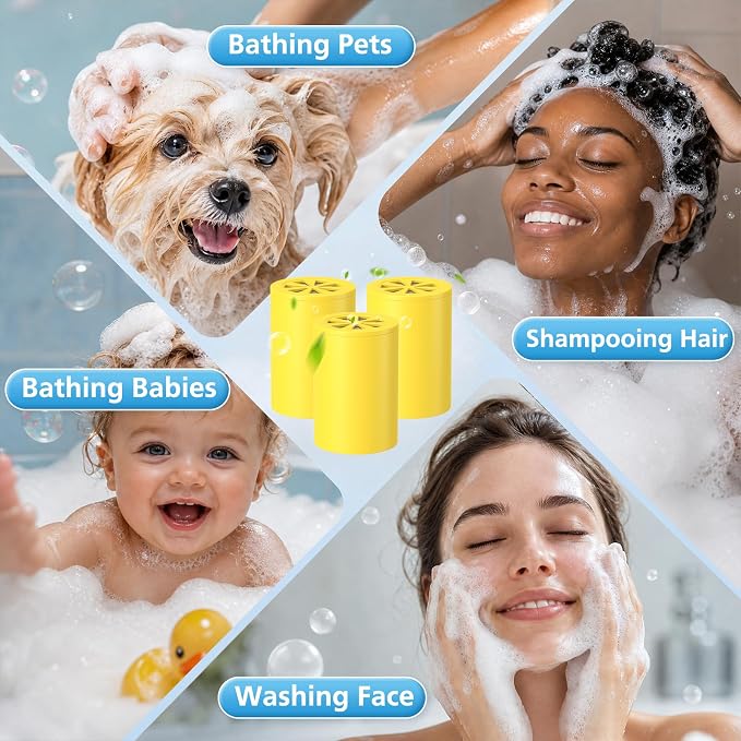 A-01 Replacement Filter Compatible with Afina Filtered Showerhead & Shower Filter, Carbon-Free KDF & Calcium Sulfite Cartridge for Hard Water, High Pressure for Hair and Skin Care, 4 Pack