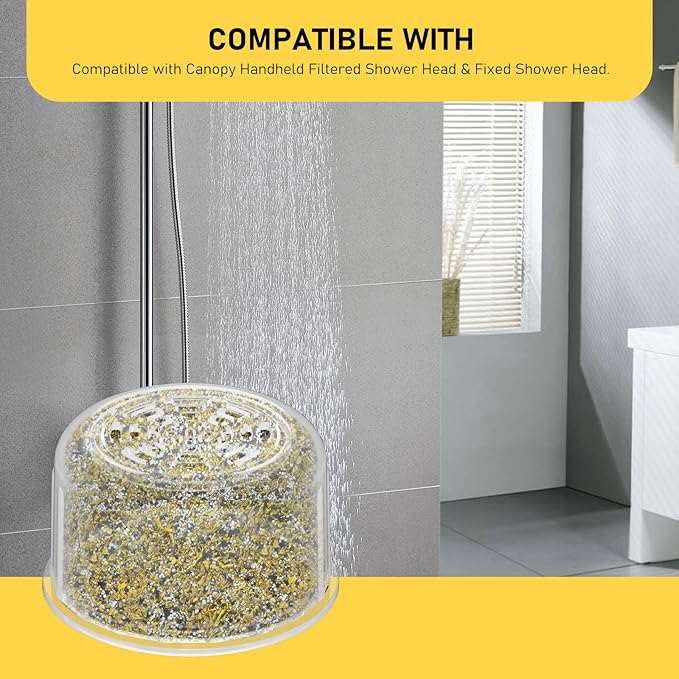 Shower Head Filter Replacement Cartridge Compatible with All Canopy Fixed & Handheld Filtered Shower Head, Shower Filter For Hard Water