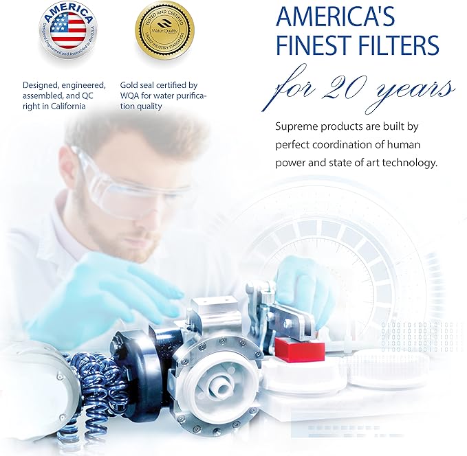 AFWFilters WQA Certified Water Purification Unit - Removes 99% of Impurities, Guaranteed to Provide Safe Drinking Water