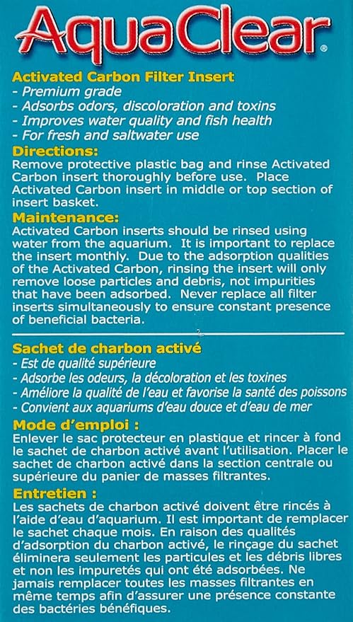 AquaClear 20 Activated Carbon, 1.5 Ounce, White, (A597)