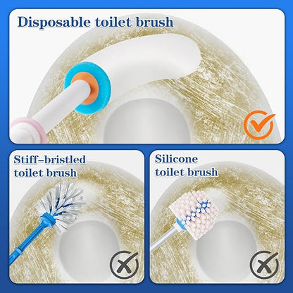 Pack of 40 disposable toilet brush refills, designed exclusively for automatic pop-up toilet brushes. Toilet brush refills (Ocean Scent). Not compatible with electric toilet brushes. (40 blue refills)