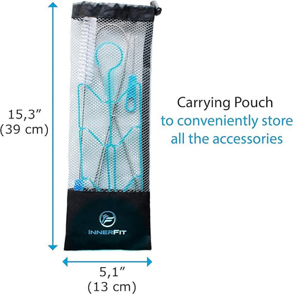InnerFit Hydration Bladder Cleaning Kit - 5 in 1 Water Bladder Cleaning Kit for Universal Bladders - 3 Brushes - 1 Collapsible Frame - 1 Carrying Pouch
