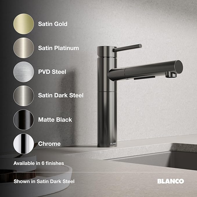 Blanco 527560 Alta II Low Arc Pull-Out Kitchen Faucet - 1.5 GPM - Matte Black