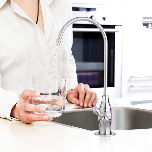 iSpring GK1-BN Reverse Osmosis Drinking Water Faucet, High Spout RO Faucet for Under Sink Water Filtration Systems, Brushed Nickel