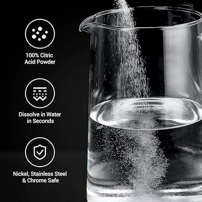 Gevi Household Ice Maker Descaling Powder | 4 Use & Individually Packed for Each Use | Organic Citric Acid Descaler Compatible with All Major Brands