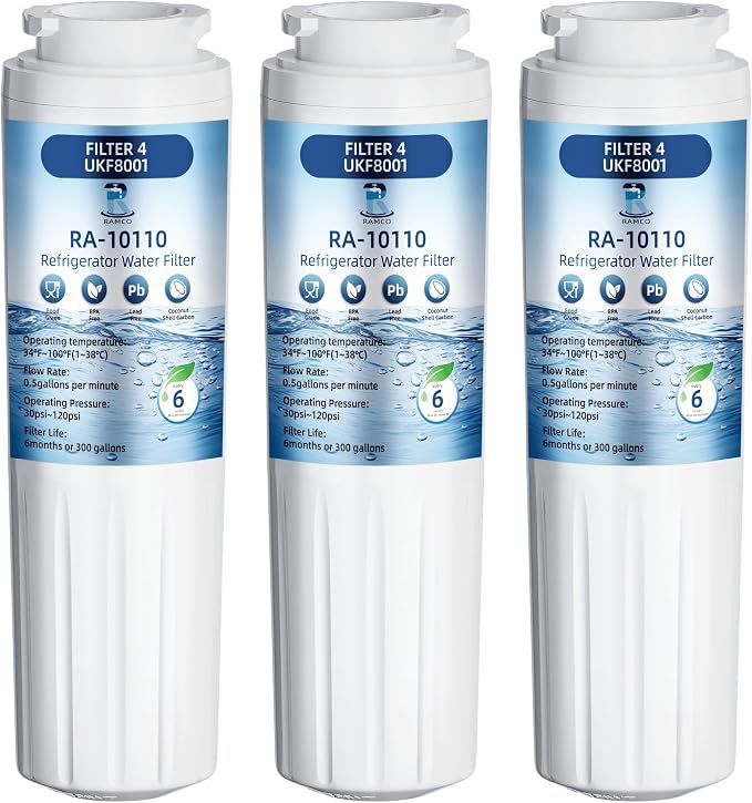 Everydrop Filter 4 Replacement for Whirlpool EDR4RXD1 Maytag UKF8001 Water Filter,WRF555SDFZ WRX735SDHZ WRF535SWHZ WRX735SDHM,WHR4RXD1 UKF8001AXX-750 KitchenAid KAD4RXD1 KRFC300ESS Kenmore 469006