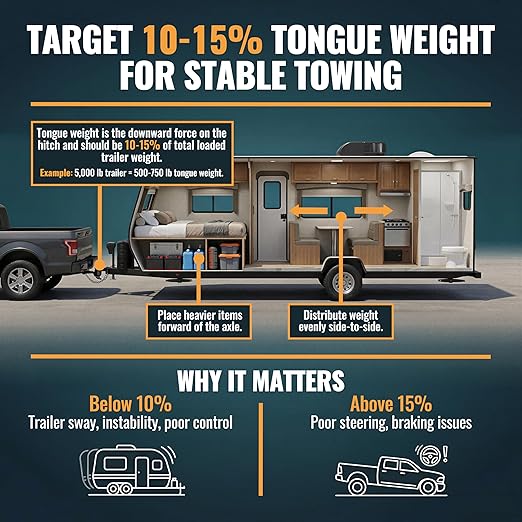 TowPilot Trailer Tongue Weight Scale - 2200 lb Capacity, Trailer Tongue Scale for Travel Trailers, RVs & Campers, ZEROLOCK Precision Calibration System for Boat & Cargo Trailers (Black)