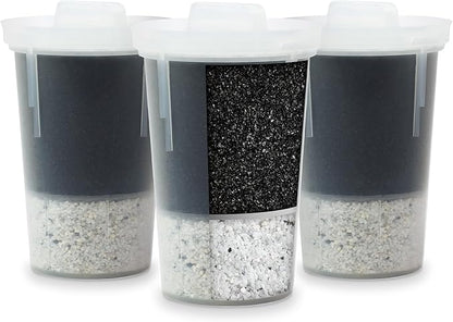 Santevia MINA Alkaline Water Filter Value Pack | 3-Pack At Home Water Pitcher Filter Adds Minerals and Makes Alkaline Water | Chlorine and Lead Water Filter| Made In North America
