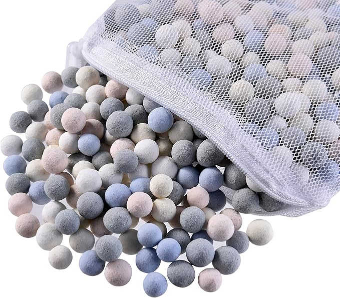 JIHAQUA Aquarium Ceramic Filter Media Bio Filter Rings, Bio Ceramic Ball for Freshwater,Marine Fish Tank,Canister Filter,Koi Pond (Color, 3 Lbs)