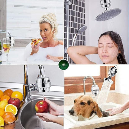 ACA 2Pcs 15 Stage Shower Filter Cartridge - Remove Chlorine Heavy Metals and Other Sediments, Reduces Dry Itchy Skin, Dandruff, High Output Hard Water Filter Replacement Cartridge (15 Stage-2)