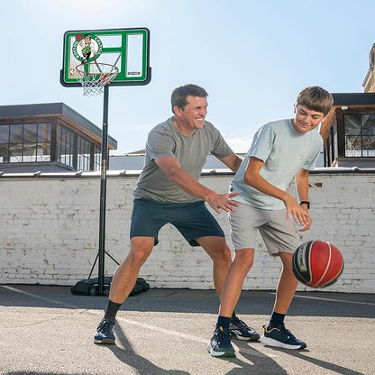 Lifetime NBA Boston Celtics Portable Basketball Hoop, Adjustable Height 7.5-10 Ft, 44 Inch Shatterproof Fusion Backboard, Base with Wheels