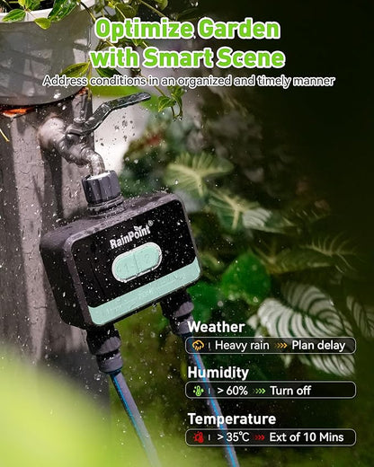 RainPoint WiFi Water Timer for Garden Hose,Blue