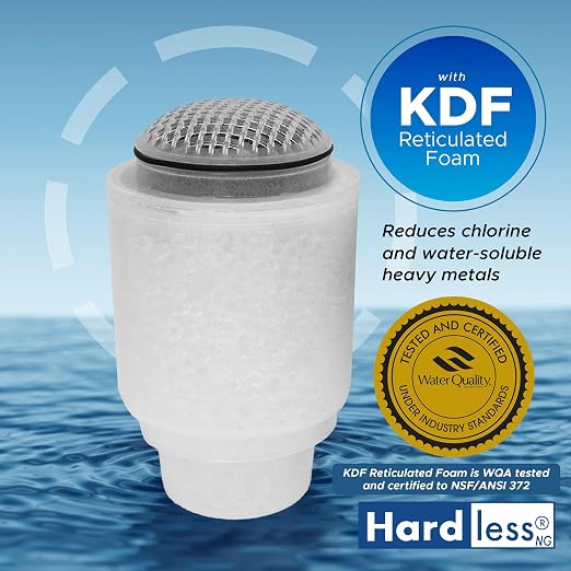 Hardless NG4 Whole House Water Filter with Extra NG4 Replacement Cartridge - Salt-Free Water Softener Alternative, 3/4" Inlet/Outlet, Compact, Easy to Install, Designed for Areas w/Hard Water