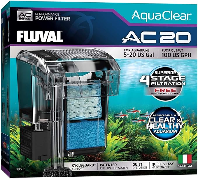 Fluval - Zeo for AC20/AC30 Power Filter, 2.1 oz / 60 g – Promotes Clear Water, Improves Fish Health, for Use in Freshwater & Saltwater Aquariums
