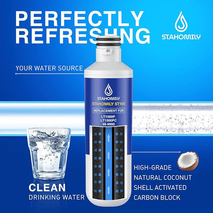 ADQ747935 Water Filter Replacement for LG Water Filter LT1000P/PC/PCS, AGF80300704, LMXS28626S, LMXS30796S, ADQ74793501, ADQ75795105 with LT120F Air Filter, 3 Combo | Compatible with LG LT1000P/PC/PCS ThinQ AGF80300704, LMXS28626S, LMXS30796S, ADQ74793...