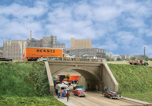 Walthers Cornerstone HO Scale Street System- Arched Road Bridge Kit