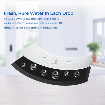 TEEHAY WRS315SDHZ Water Filter Replacement, Compatible with Whirlpool WRS571CIHZ, WRS571CIHZ, WRS588FIHZ, WRS571CIDM, 4 Pack