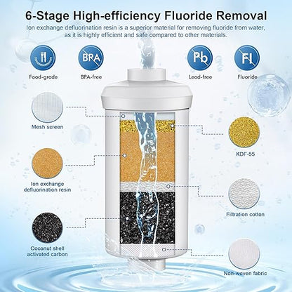 IceJoy 0.01μm Ultra-Filtration Gravity Water Filter System, 2.25G Stainless Steel Countertop Purifier with 4 Filters, Water Level Spigot & Stand, Reduce Fluoride & Chlorine, NSF/ANSI 42