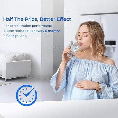 TEEHAY PWF-1 FPPWFU01 Water Filter & PureAir AF-2 FRGPAAF2 Air Filter Combo, Compatible with Frigidaire FRIGCOMBO6, FRFS282LAF, GRFC2353AD, GRFC2353AF, GRFG2353AF, GRFN2853AF, 2 Combo