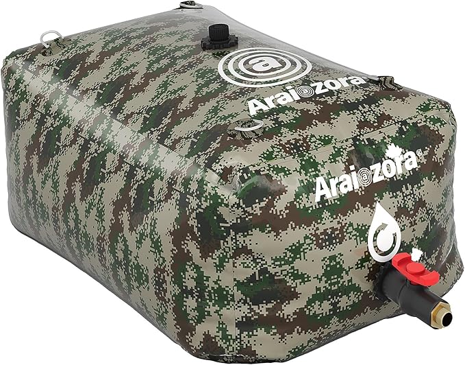 Foldable Water Bladder Tank,Camouflage 60 Gal/240L Portable Large Capacity Soft Water Bag Storage Container