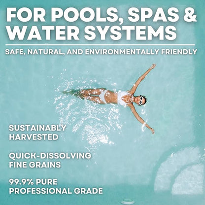 Pool Salt for Saltwater Pools and Chlorine Generators Including Ace Freshwater, Hotspring, Caldera, Chloromatic - 40 Lbs - Box - Sea Salt Superstore