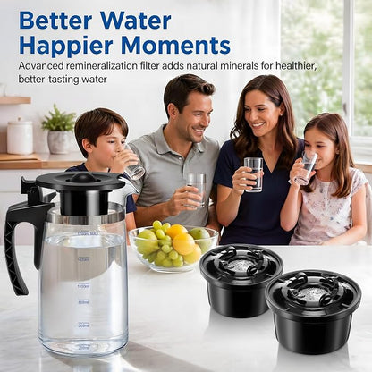 Remineralization Water Filters Replacement, Compatible with Bluevua RO100ROPOT and RO100ROPOT(UV) Systems, Alkaline for Reverse Osmosis Filter, Remineralize and Increase pH(1 Pack)